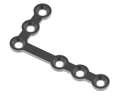 120° ANGLED L-PLATE W/T BAR LEFT / RIGHT – DIA 2.0 MM
