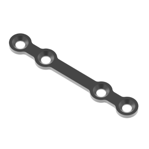 STRAIGHT PLATE WITH BRIDGE 2.0 MM