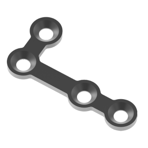 9 0 DEGREE ANGLED L- PLATE W / T BAR 2.0 MM LEFT / RIGHT